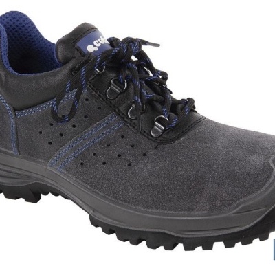 Sapato Camurça | Cor Cinza | Segurança S1P + Src | Modelo Myron | Biqueira De Carbono Light