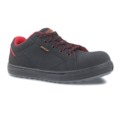 Campio, Sapato Casual S3 Com Cadarço Em Couro Bovino Integral Descat