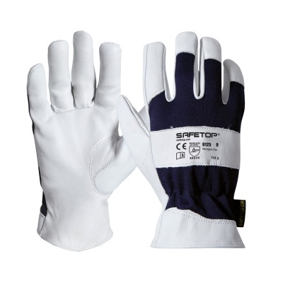 Luva Michigan Flex, Luva De Poliéster E Pele De Cabra (12 Pares)