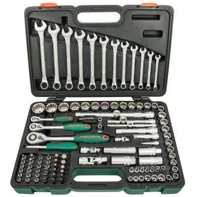 Mala 111peças 1/4", 3/8" e 1/2"