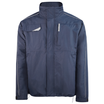 Parka ergonómica acolchoado e detalhes refletores