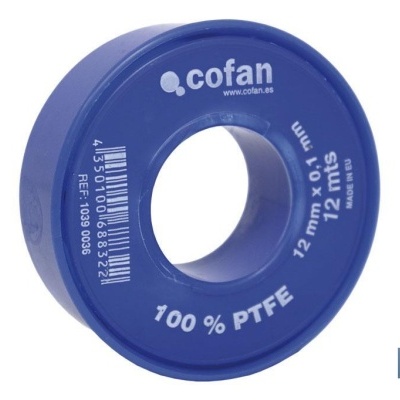 Rolo Ptfe De 12Mm X 0,10Mm