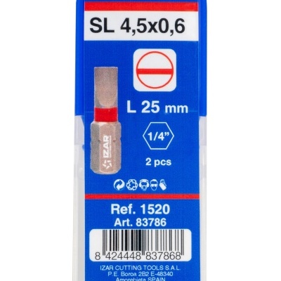 Bits Sl 6,5X1,2-25Mm - 2Pcs Art.83788 (Ip1520107)
