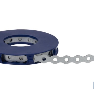 Rolo De Fita Perfurada De Aço Galvanizado | Medidas: 17 Mm X 0,8 Mm X 10 M