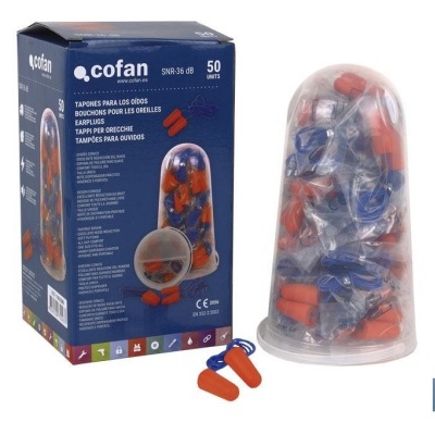Tampões Auditivos C/ Cordão | Snr 36 Db | Cor Laranja
