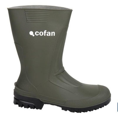 Bota De Água | Meio Cano | Fabricada Pvc | Cor Verde | Sola Antiderrapante