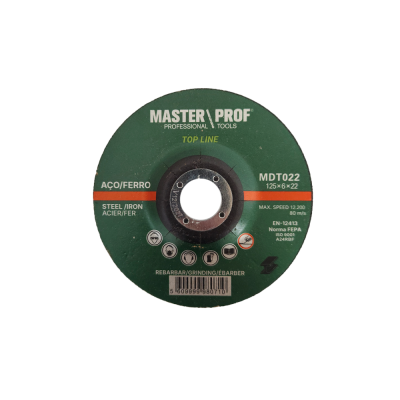 Disco de Rebarbar Master Prof 125×6×22 (25 Unidades)