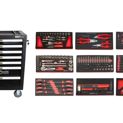 Carro Ferramenta 7 Gavetas 174Pcs. Preto (8501Pre)