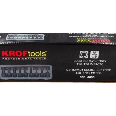 Jogo 09 Chaves Torx T-20/T-70 Impacto