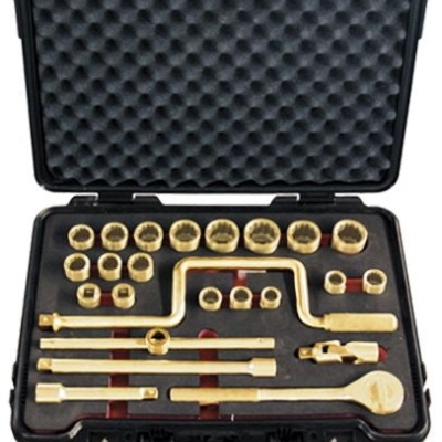 Jogo de caixas de soquete e acessórios antifaíscas com 24 peças de 1/2? Al-Br ALYCO