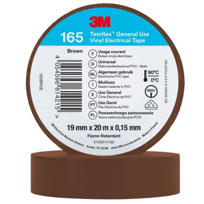 Fita isolante temfle x 165 3 m 19 mm x 20 m (10 unidades) CASTANHA