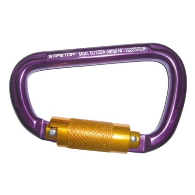 Mosquetão De 3/4 De Volta, Alumínio Extra Leve, Abertura De 22 Mm