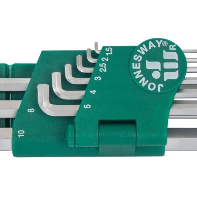 Jogo 9 Chaves Macho Hexagonais Baixo Perfil