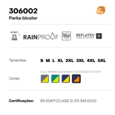 Parka Bicolor Alta Visibilidade Velilla 306002