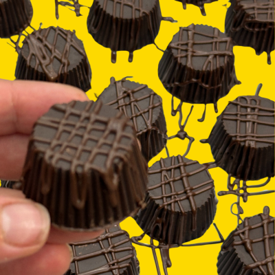 bombom recheado de chocolate - 6 unidades