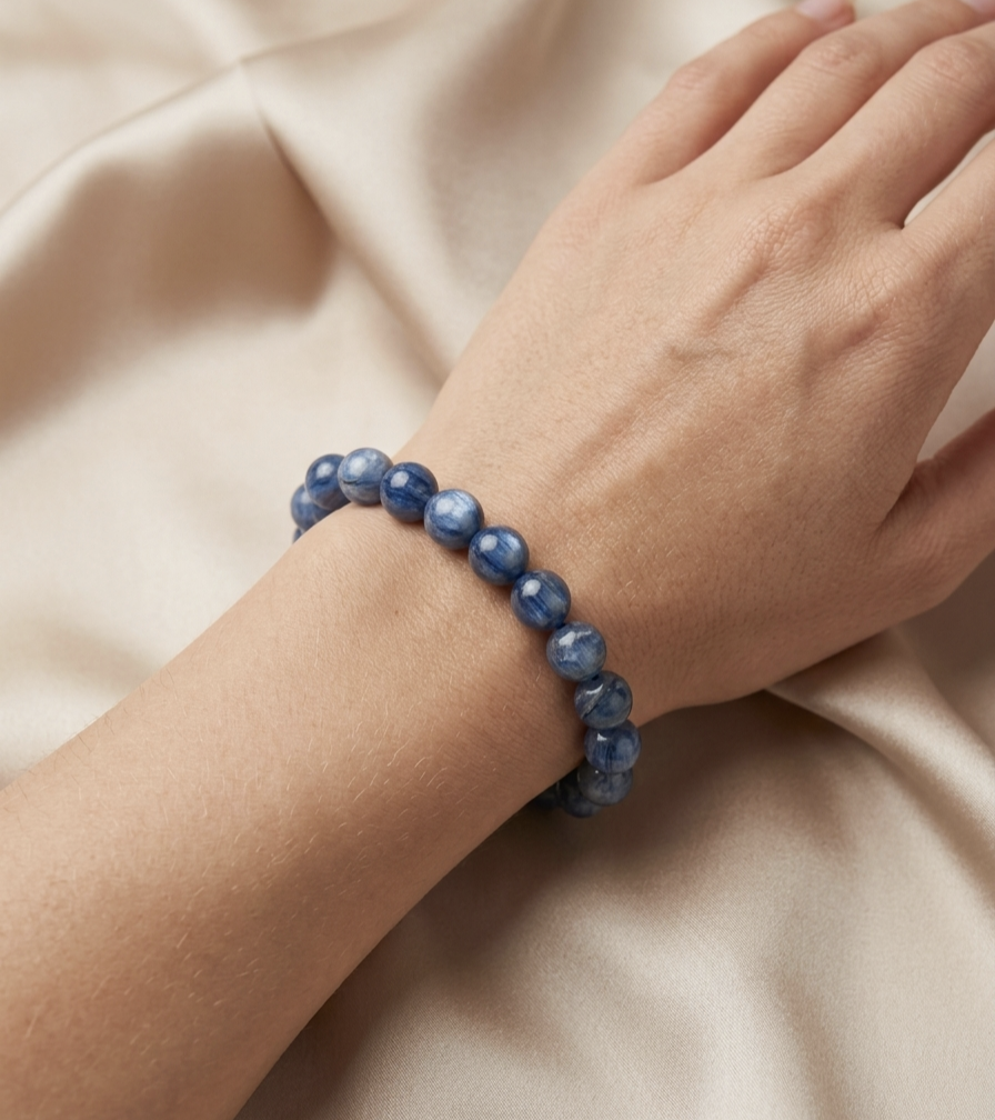 Pulseira de cianite azul extra ( 9mm)