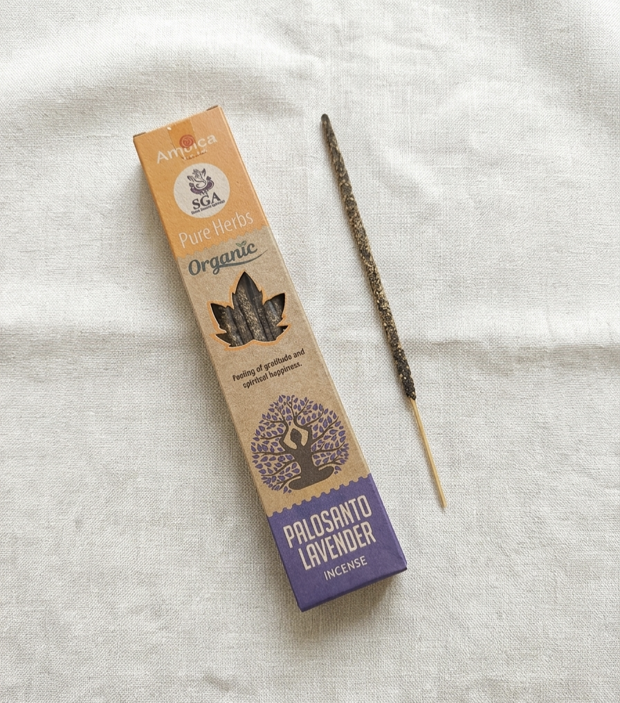 Incenso Pure Herbs Orgânico de Pau Santo e Lavanca