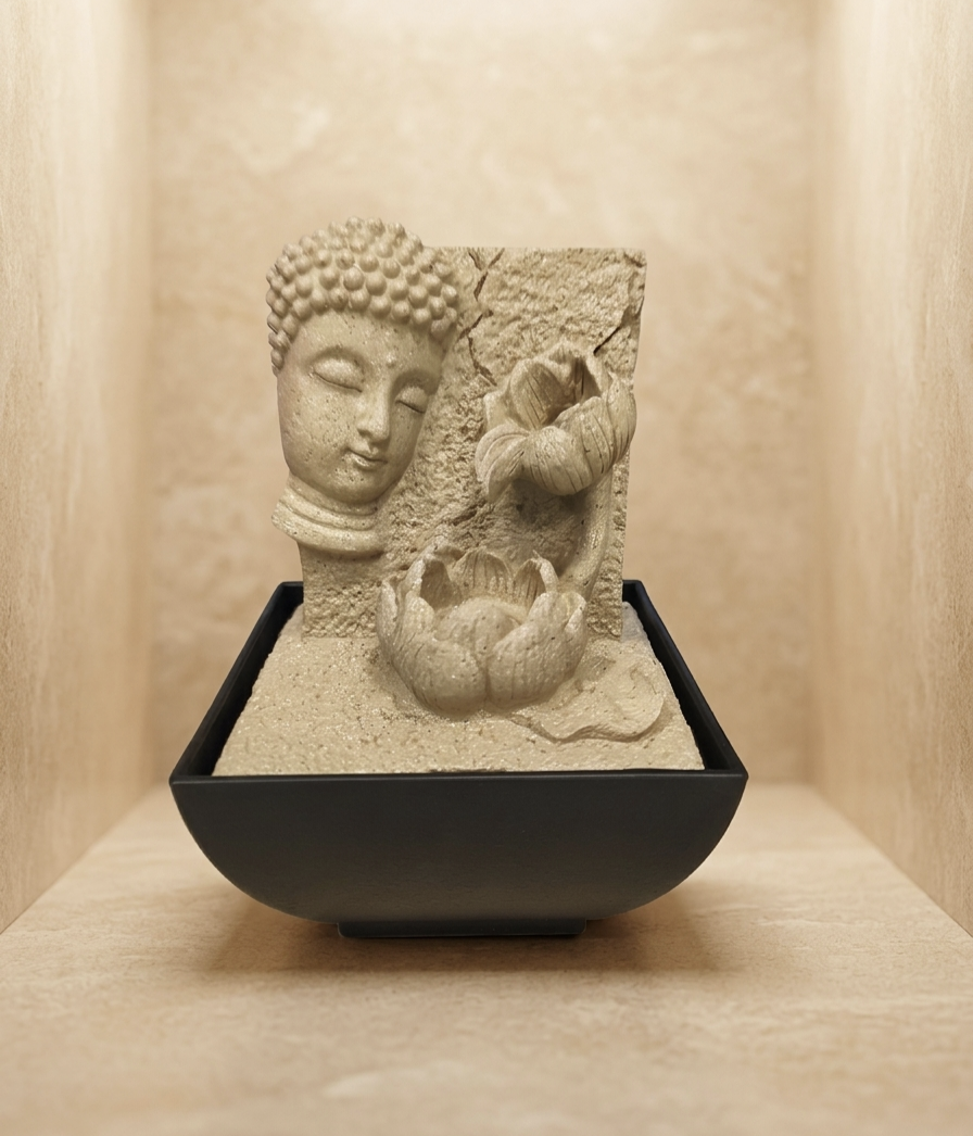 Fonte água Buda 13x13x18 cms