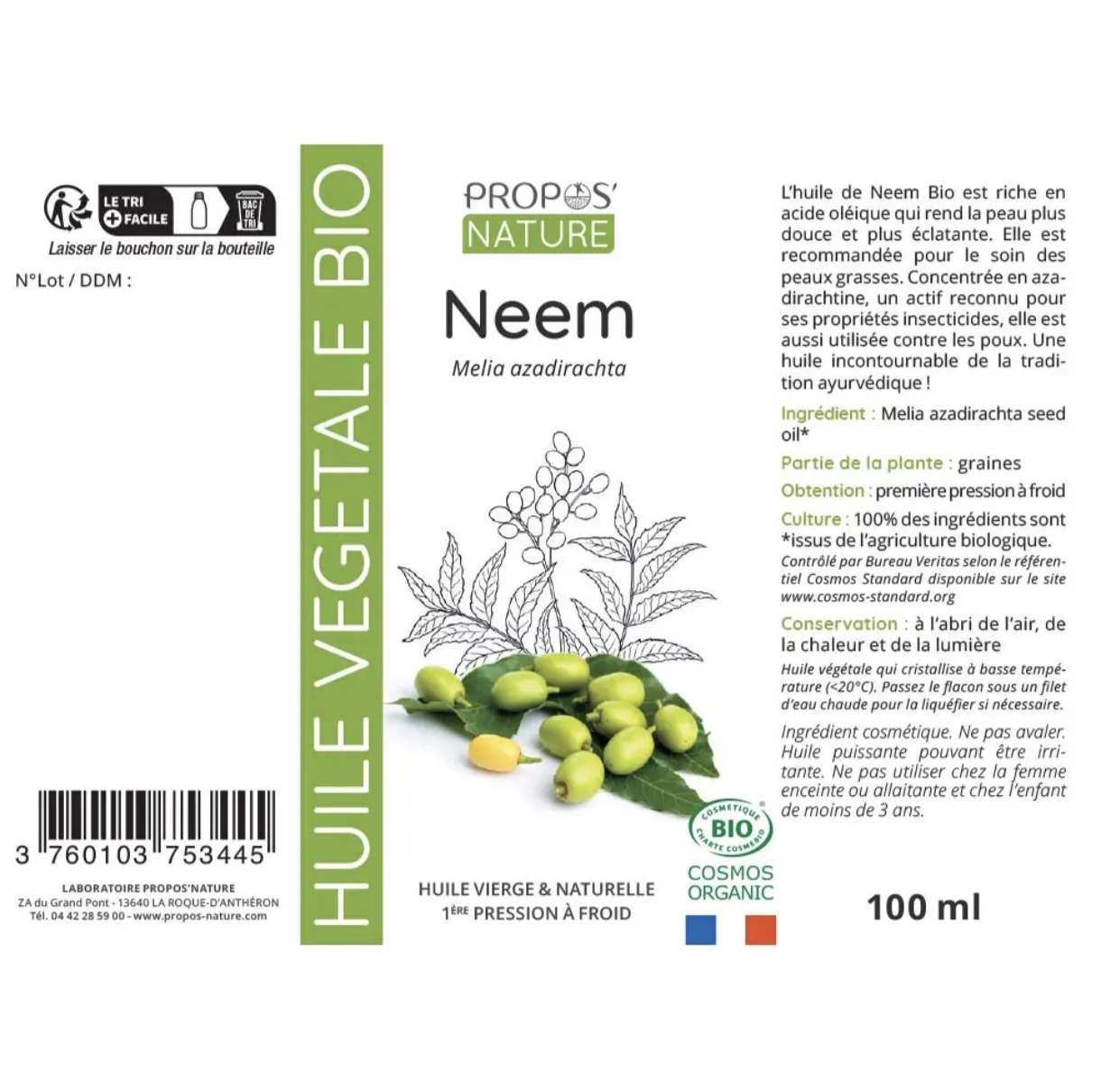 Óleo Vegetal Neem Bio 100ml