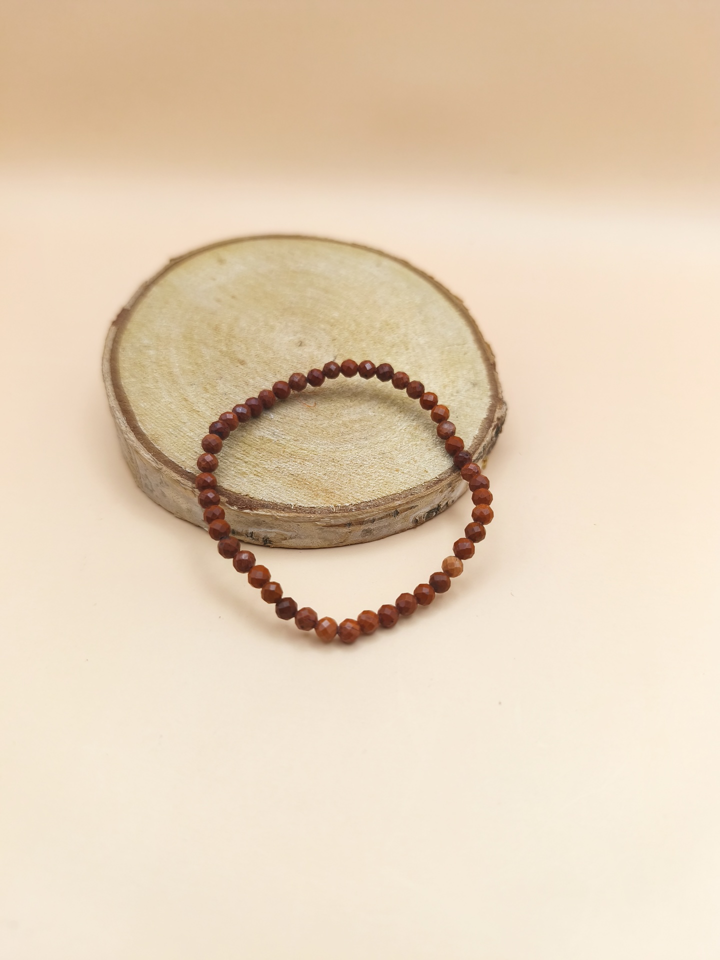 Pulseira Jaspe Vermelha multifacetada 3mm