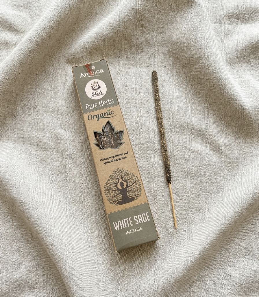 Incenso Pure Herbs Orgânico de Sálvia Branca