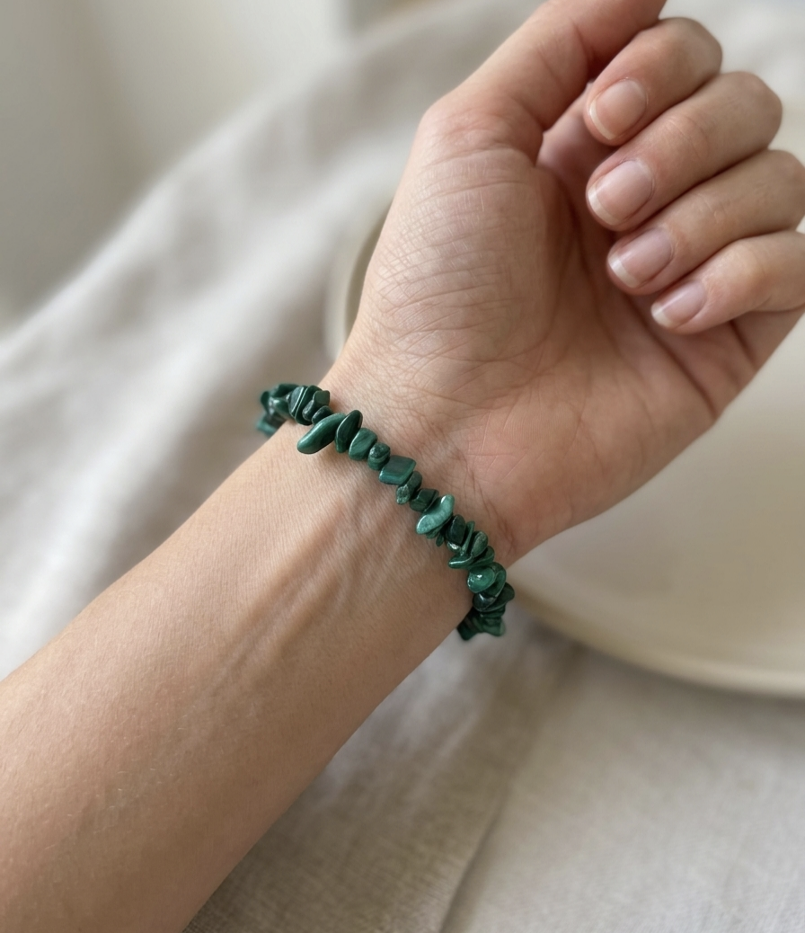 Pulseira Malaquite chips