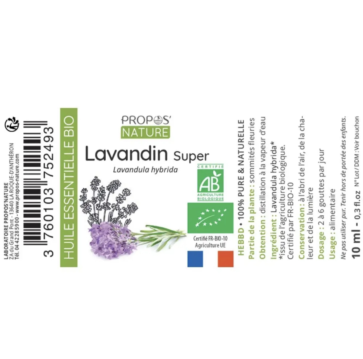Óleo Essencial Lavanda Super Bio 10ml