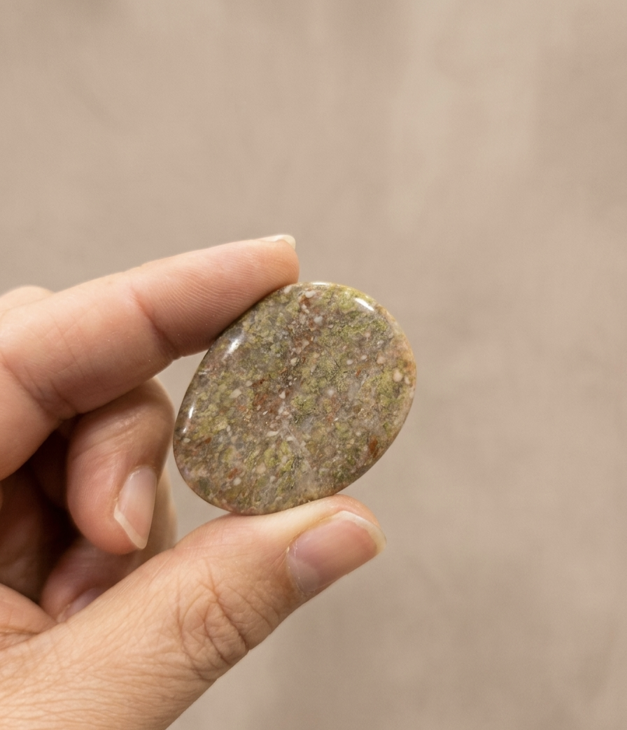Unakite laminada polida