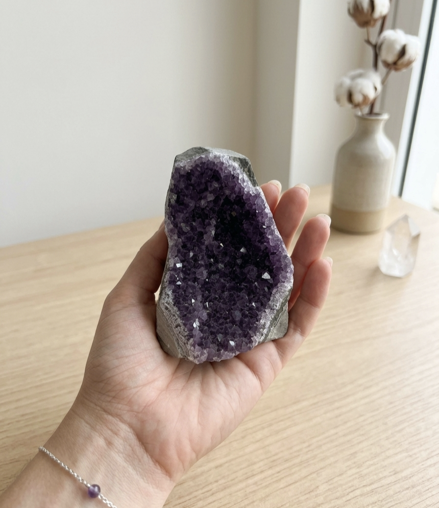 Drusa Ametista do Uruguai (455g) (9x6 cms)