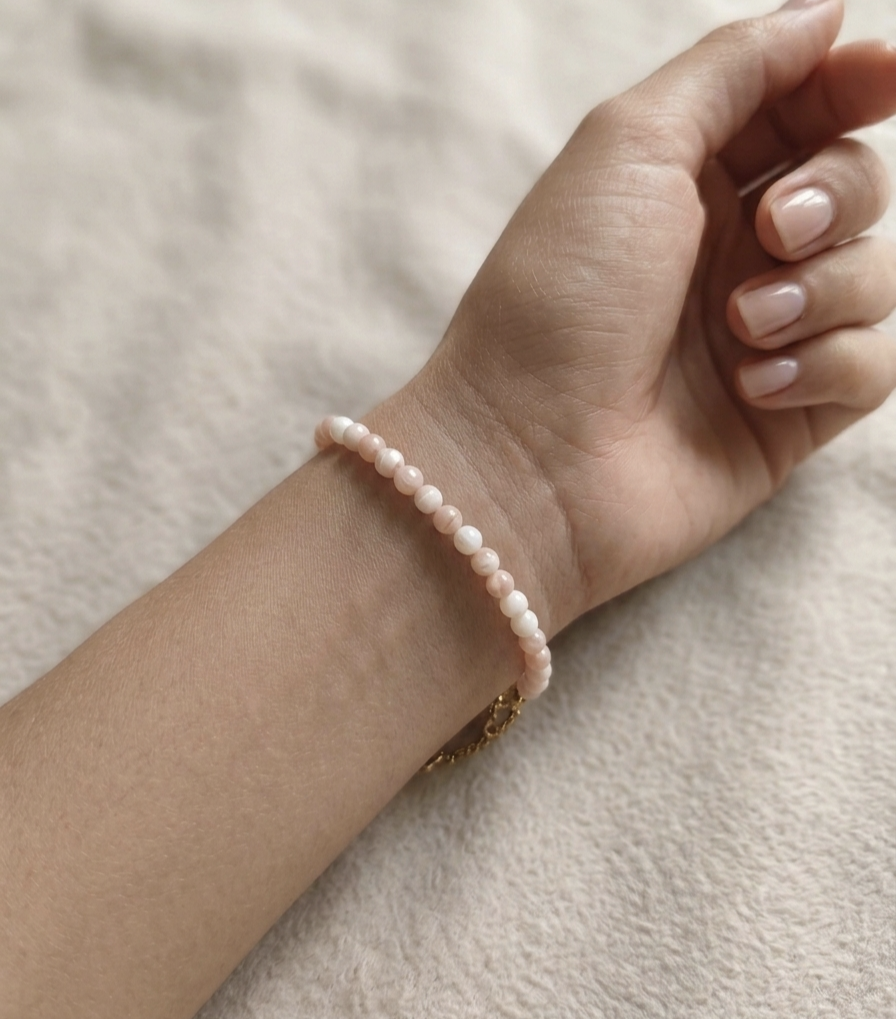 Pulseira Opala rosa 4mm