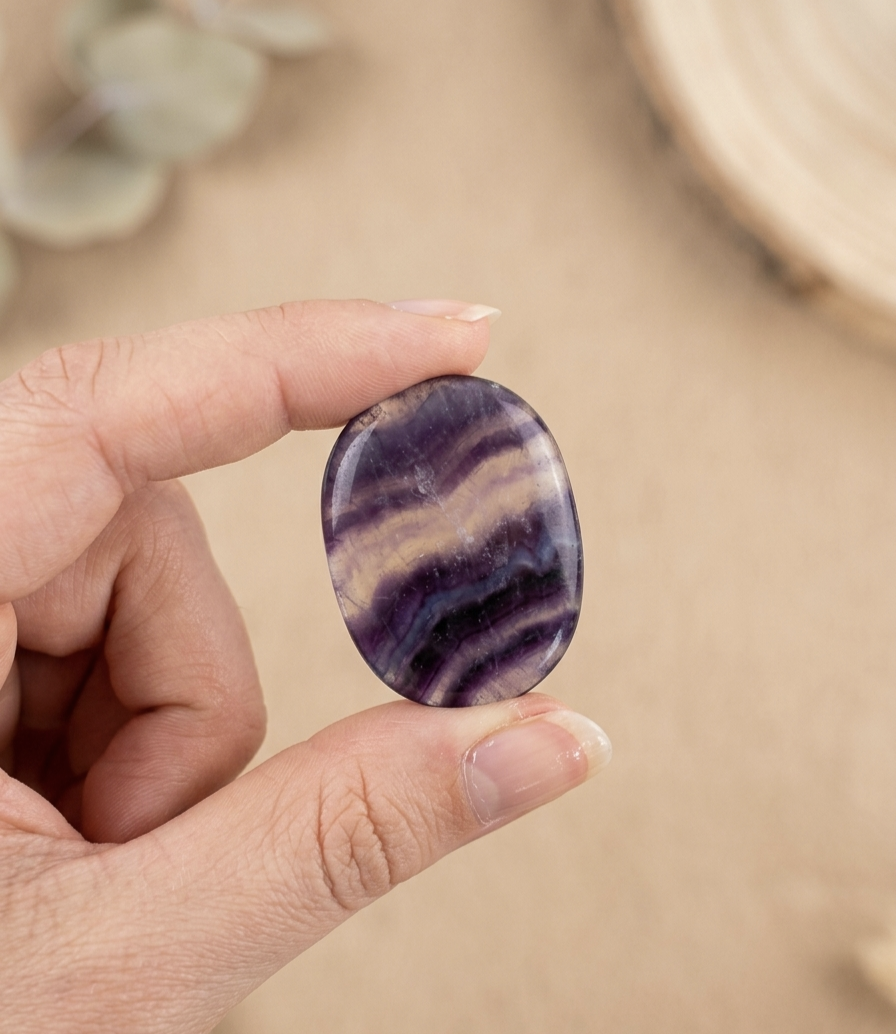 Fluorite Arco Íris laminada polida