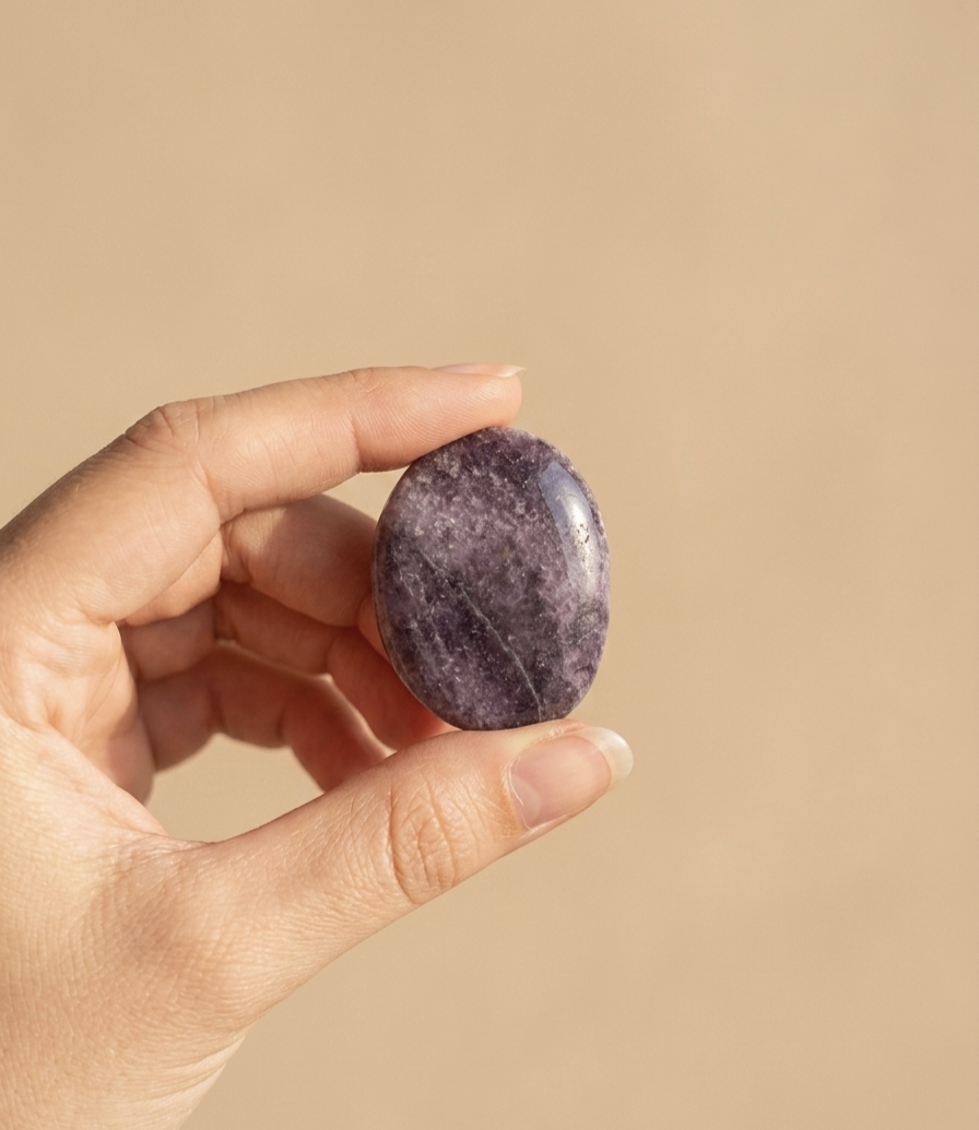 Lepidolite laminada polida