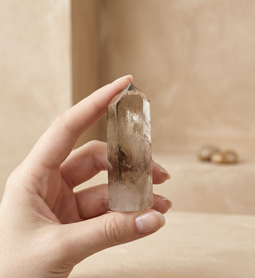 Ponta Polida Quartzo Fumado (80/100g)