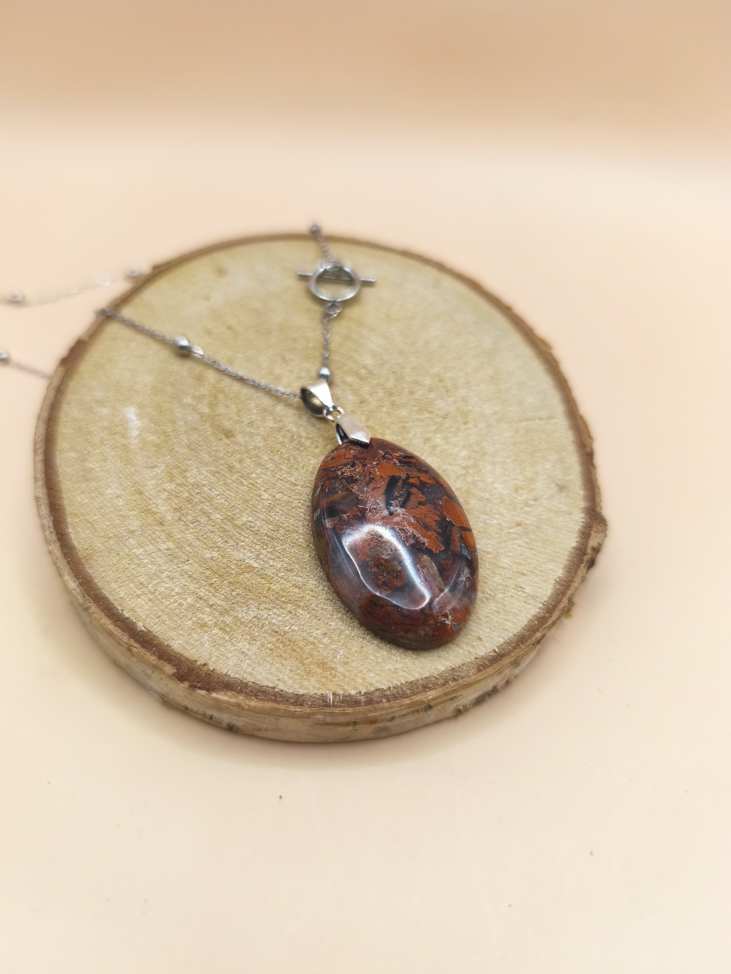 Colar Jaspe Vermelho