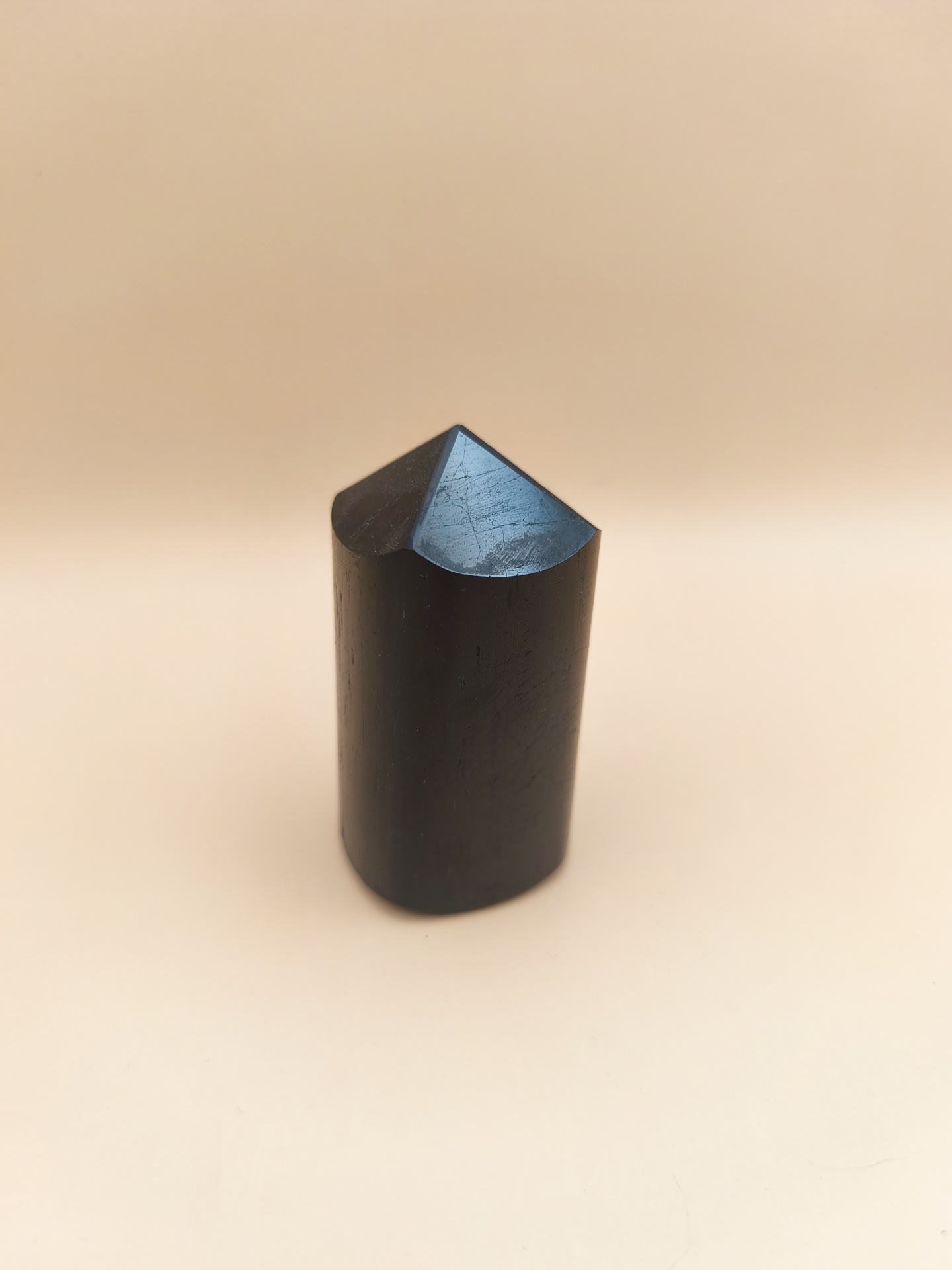 Ponta Polida Turmalina Preta (295g) (80x40mm)