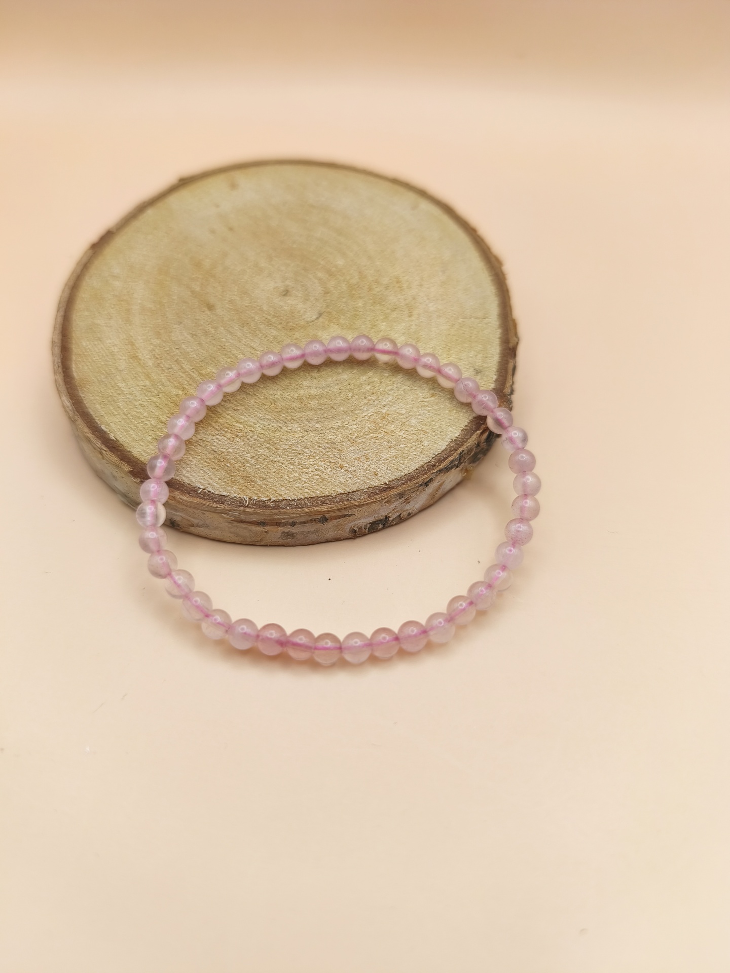Pulseira Quartzo Rosa 4mm
