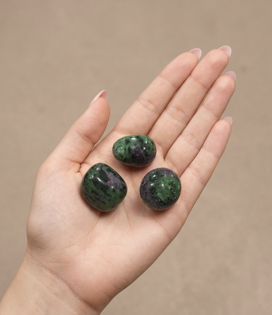 Zoisite Rubi rolado 2,5 cms