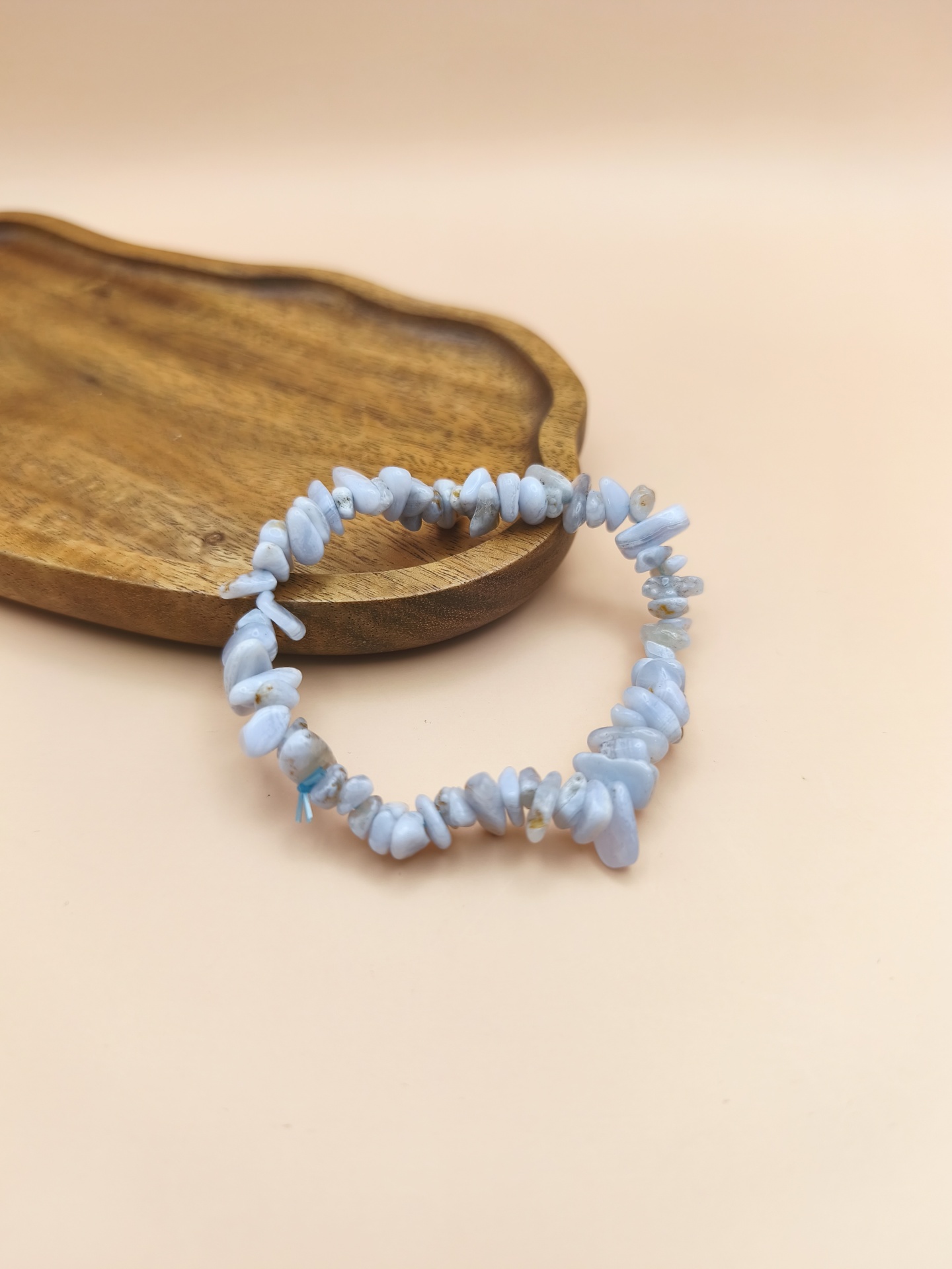 Pulseira Calcedônia Azul chips