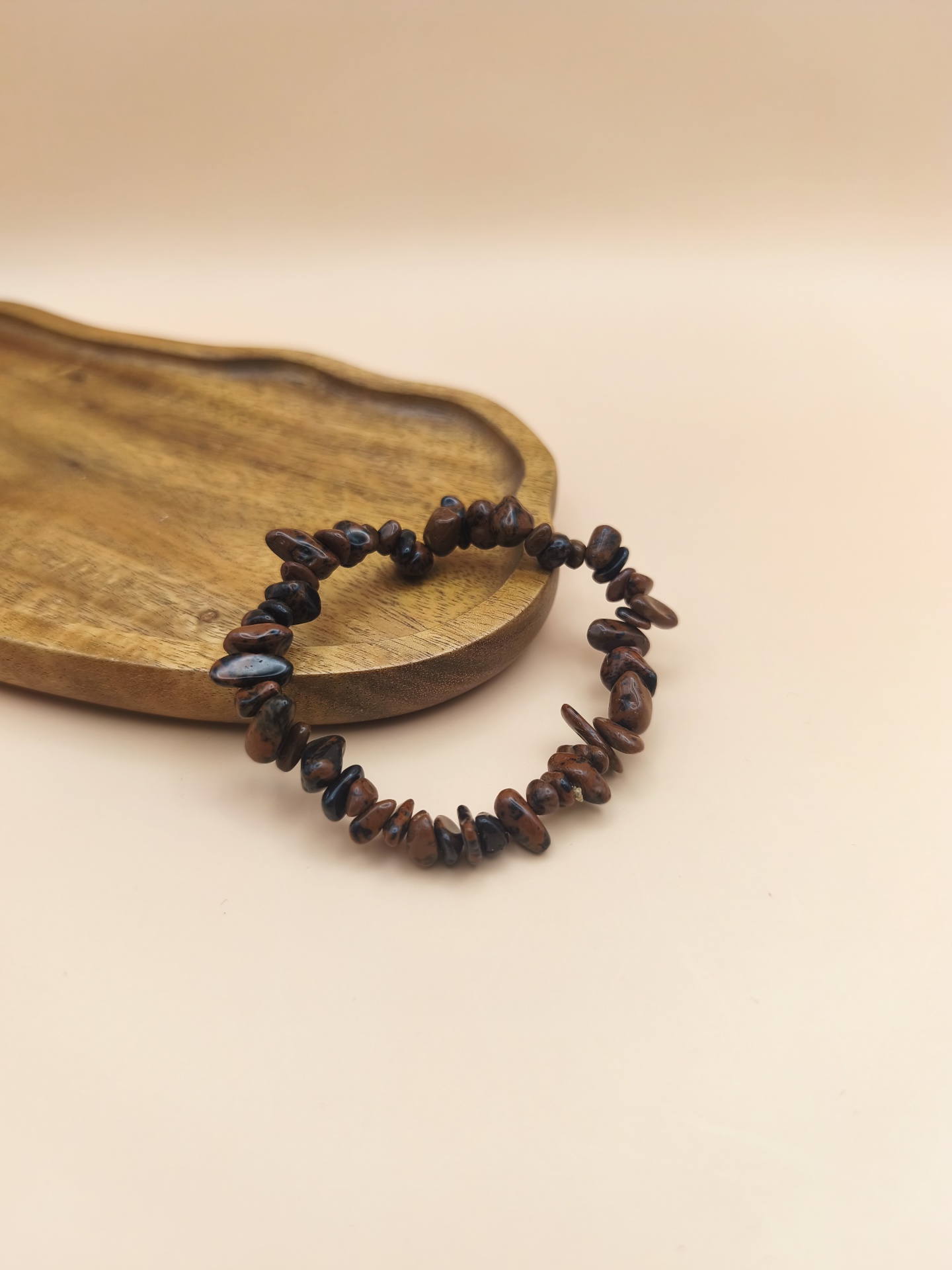 Pulseira Jaspe Caoba (Mogno) chips