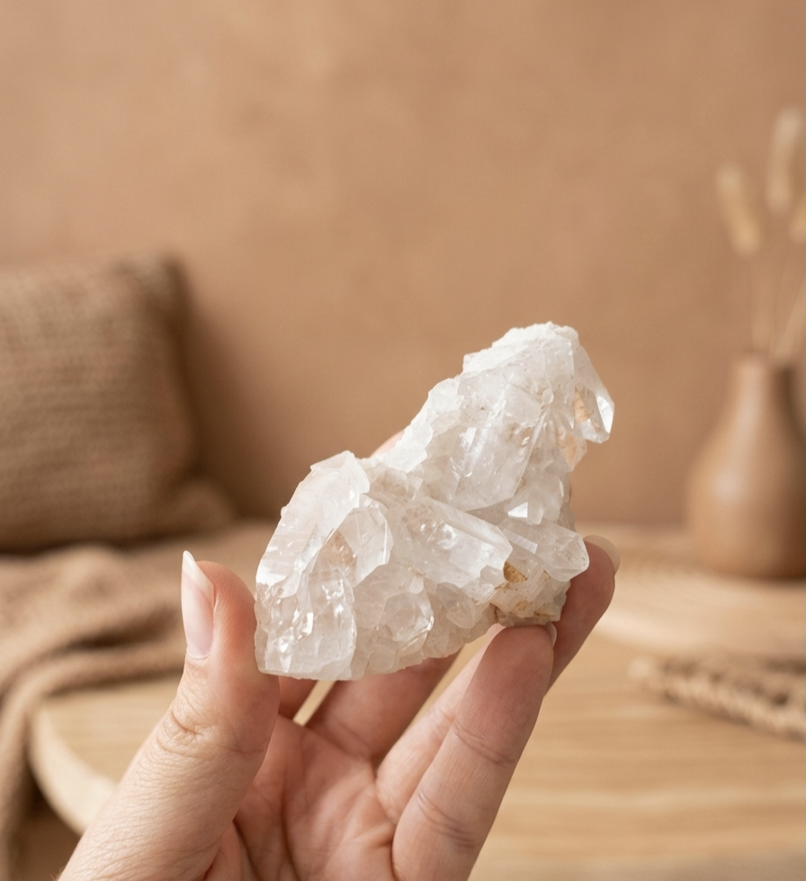 Drusa Quartzo Cristal (205g) (8x5 cms)