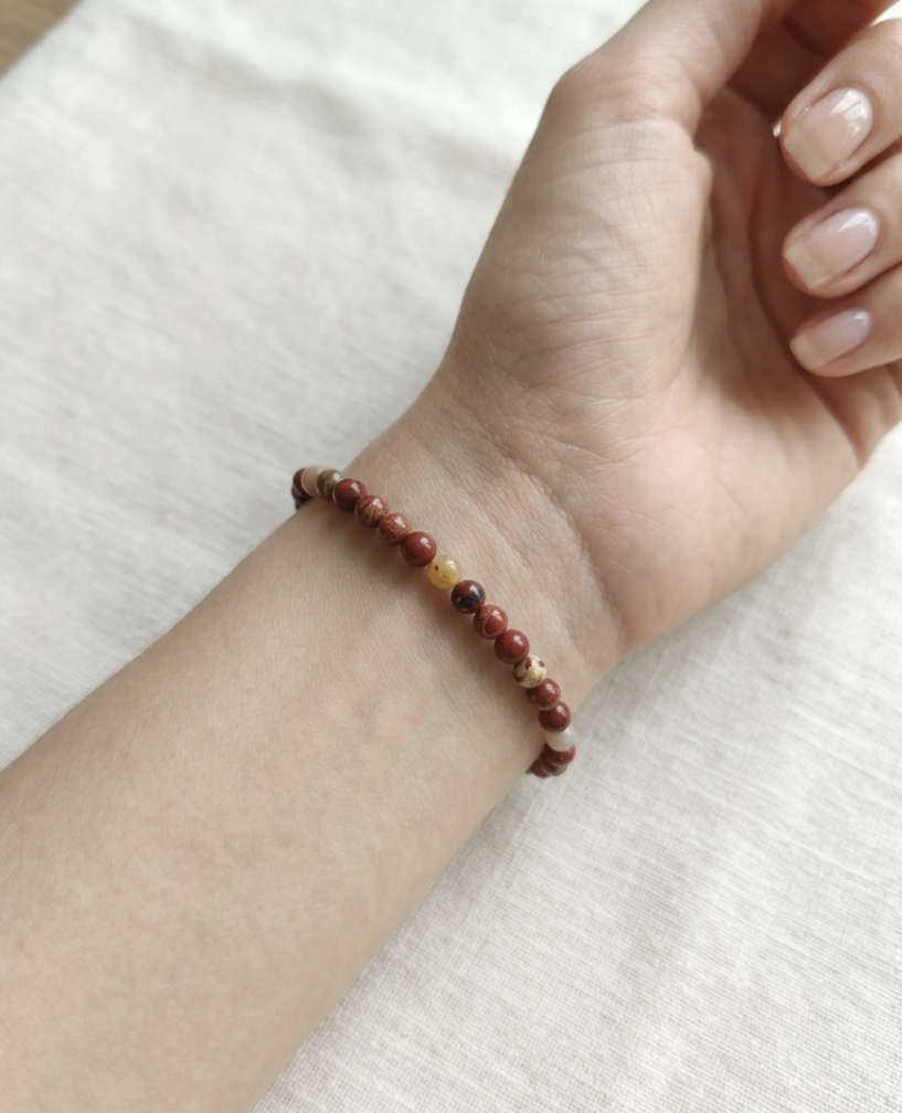 Pulseira Jaspe Vermelha 4mm