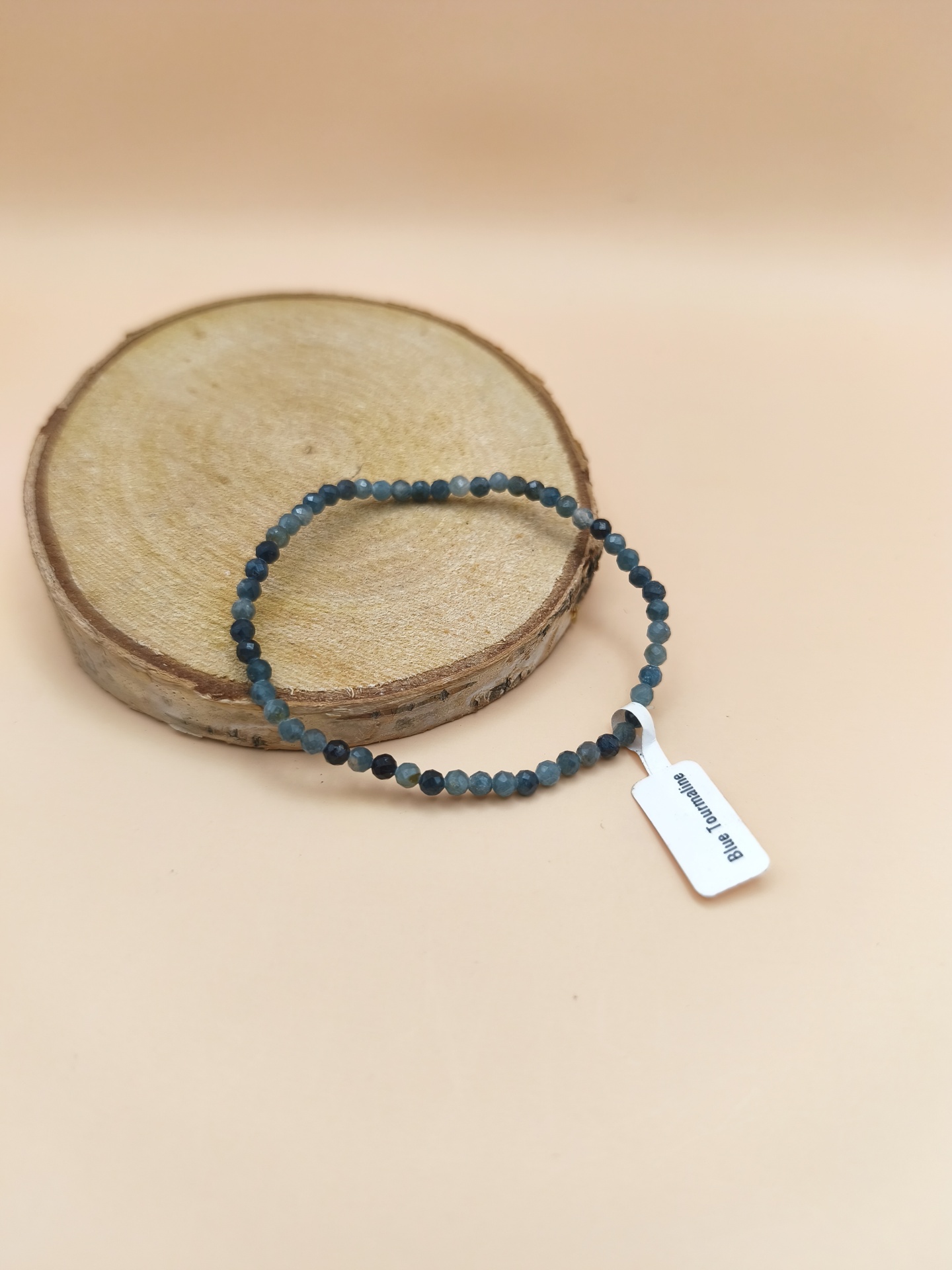 Pulseira Turmalina Azul multifacetada 3mm