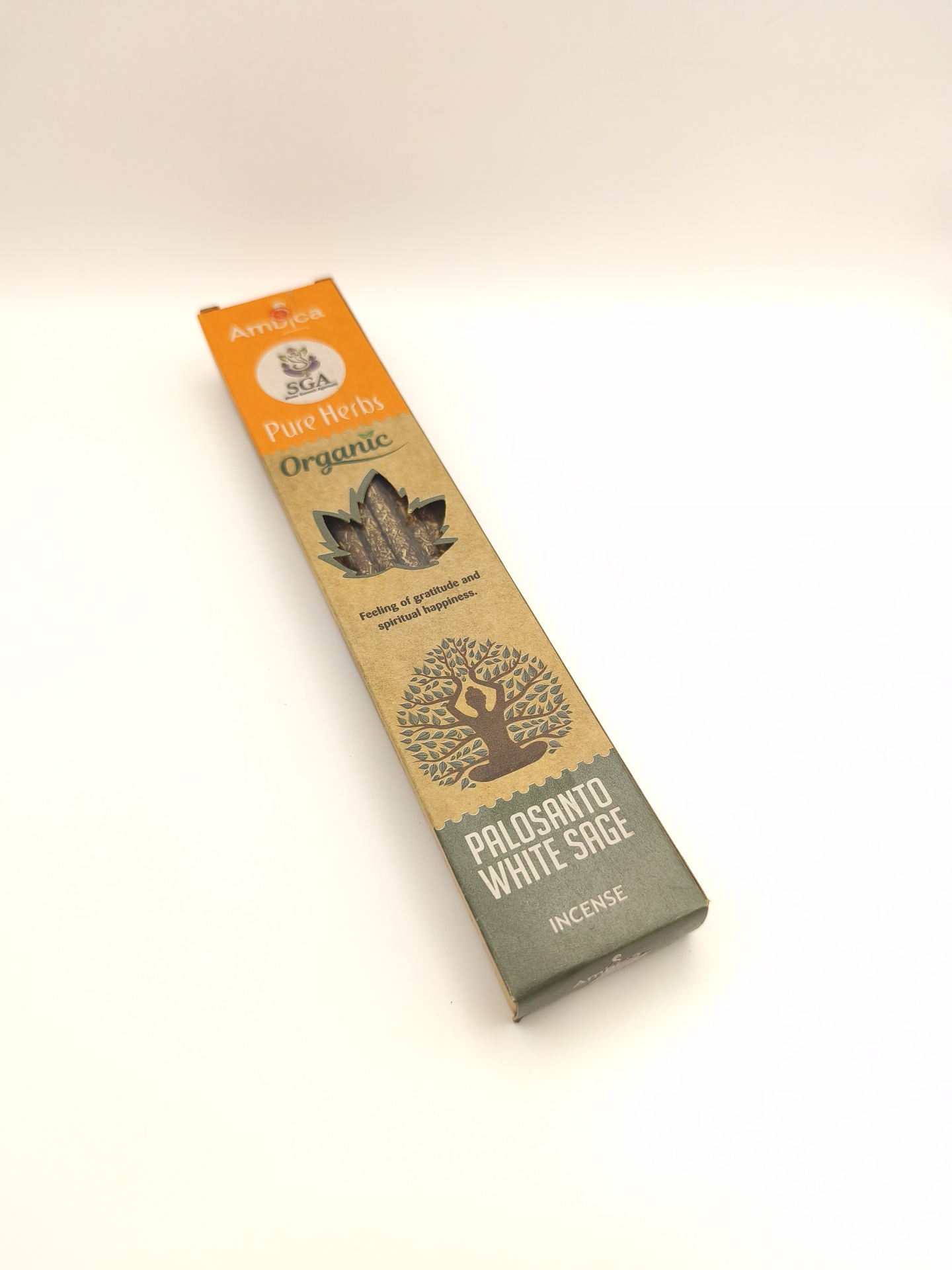 Incenso Pure Herbs Orgânico de Pau Santo e Sálvia Branca