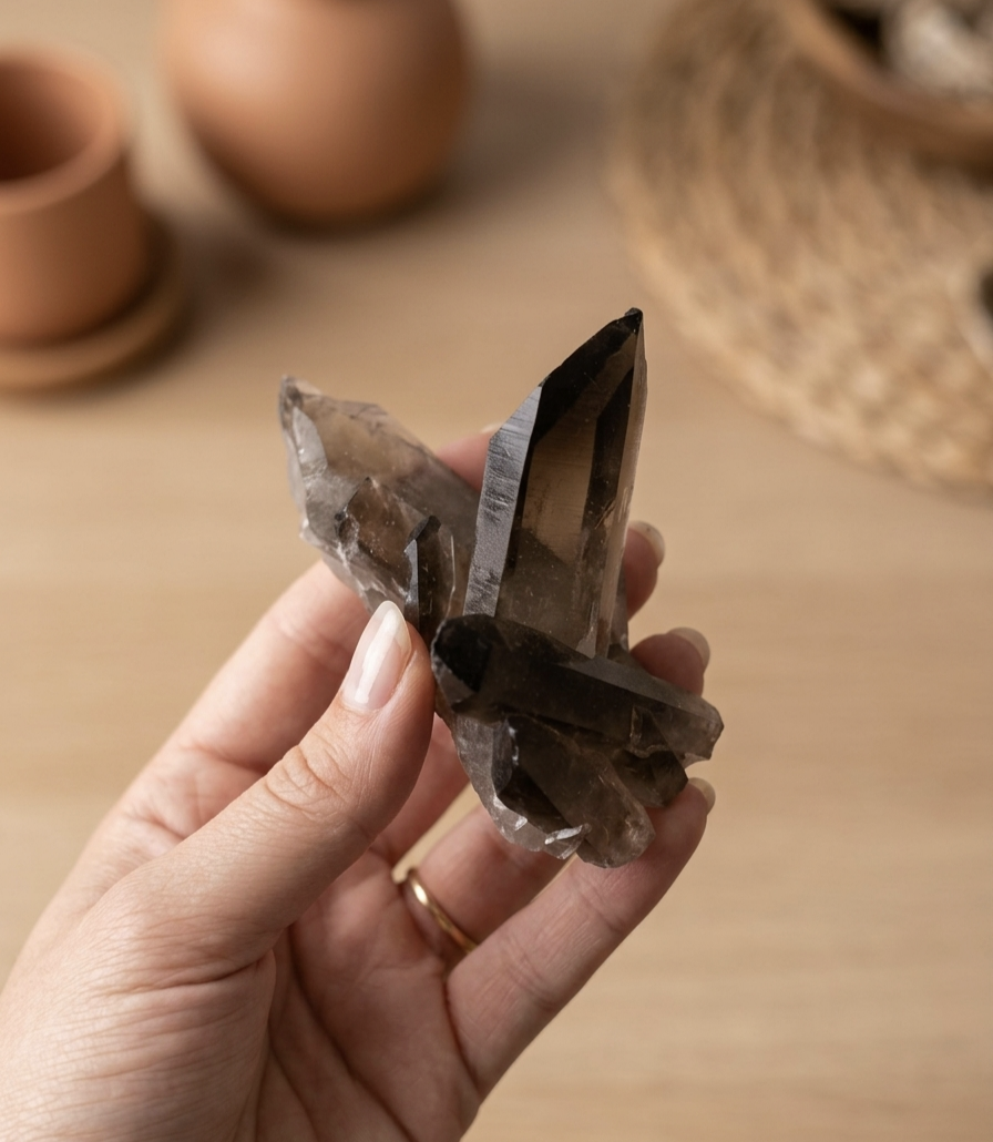 Drusa Quartzo Fumado (250g) (12x6 cms)