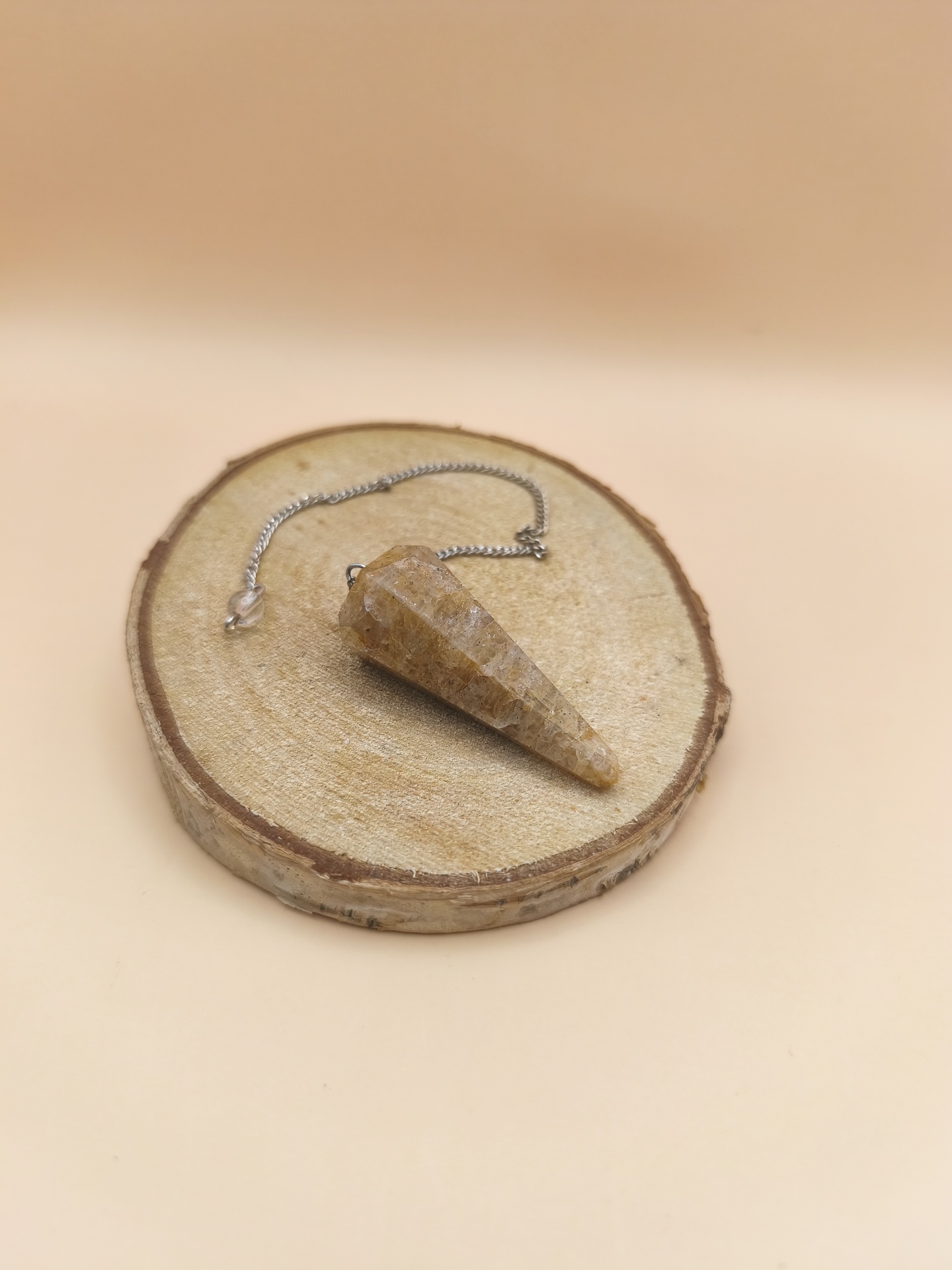 Pêndulo Quartzo Dourado