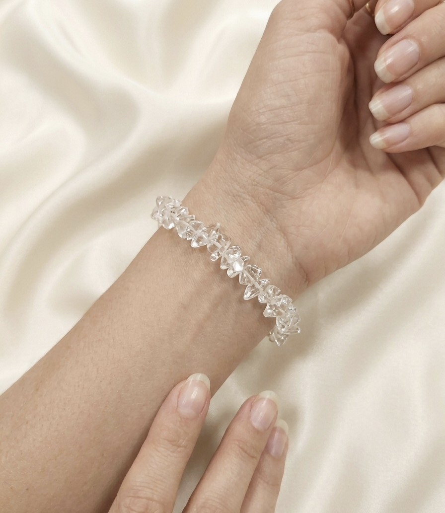 Pulseira Quartzo cristal chips