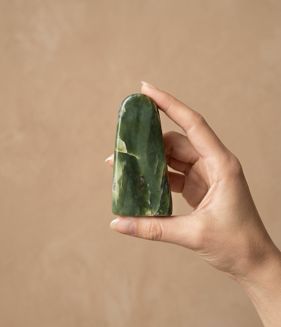 Jade Nefrite polida (170g) (9x4 cms)