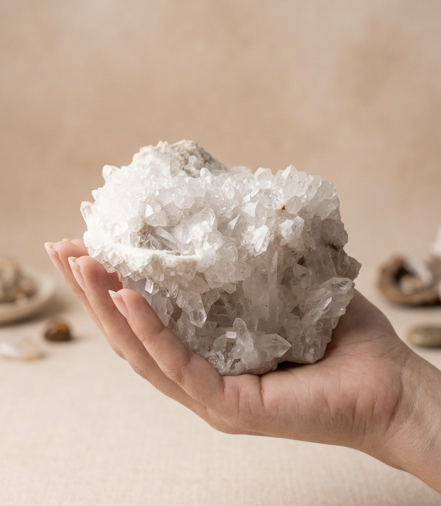 Drusa Quartzo Cristal (600g) (11x8 cms)