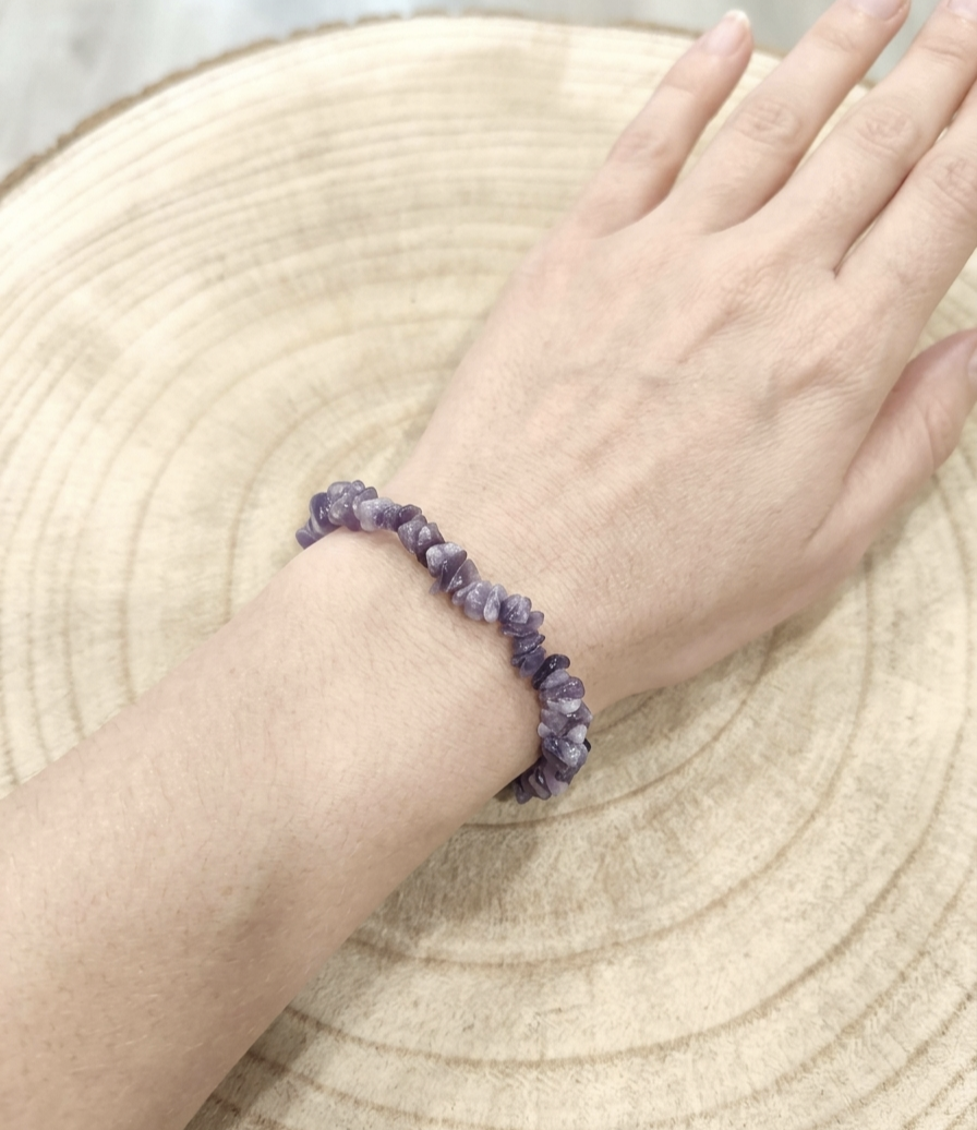 Pulseira Lepidolite chips
