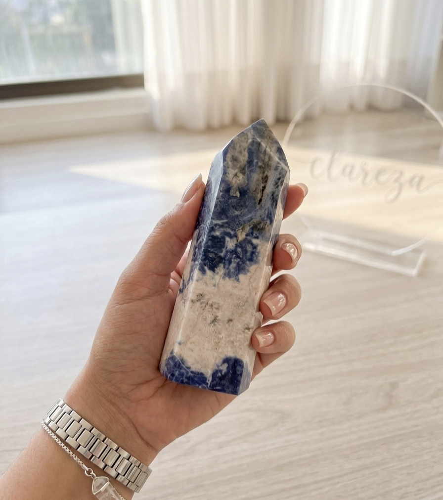 Ponta Polida Sodalite 14 cms
